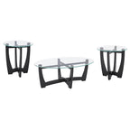 Table basse ronde en verre de 23,5 pouces