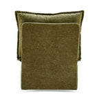 Fauteuil d'appoint pivotant à 360° en chenille verte | Rembourrage en mousse | Dossier ergonomique | Pieds en métal
