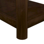 Table d'appoint de ferme rectangulaire de 25 pouces avec étagère de rangement, table d'appoint de canapé avec pieds en bois massif pour salon, chambre, bureau