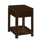 Table d'appoint de ferme rectangulaire de 25 pouces avec étagère de rangement, table d'appoint de canapé avec pieds en bois massif pour salon, chambre, bureau