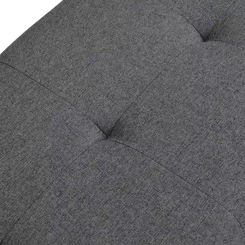 Banc de rangement pour chaussures d'entrée 49 po avec portes doubles et coussin rembourré, Pouf peu encombrant