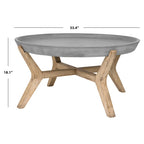 Table basse intérieur/extérieur | Plateau texturé béton | Structure écologique | Design sculptural contemporain
