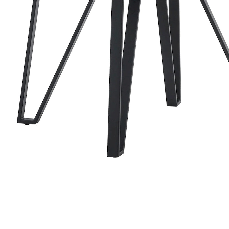 Ensemble de bar 5 pièces à hauteur de comptoir | Chaises rembourrées en tissu bouclé | Plateau en MDF coloris frêne clair | Cadre en métal | H 91 cm