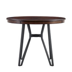 Ensemble de bar 5 pièces à hauteur de comptoir | Chaises rembourrées en tissu bouclé | Plateau en MDF coloris frêne clair | Cadre en métal | H 91 cm