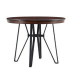 Ensemble de bar 5 pièces à hauteur de comptoir | Chaises rembourrées en tissu bouclé | Plateau en MDF coloris frêne clair | Cadre en métal | H 91 cm