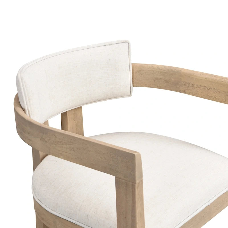 Ensemble de bar 5 pièces à hauteur de comptoir | Chaises rembourrées en tissu bouclé | Plateau en MDF coloris frêne clair | Cadre en métal | H 91 cm