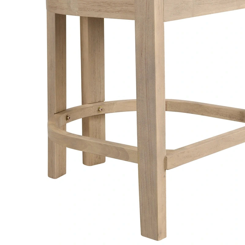Ensemble de bar 5 pièces à hauteur de comptoir | Chaises rembourrées en tissu bouclé | Plateau en MDF coloris frêne clair | Cadre en métal | H 91 cm