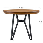 Ensemble de bar 5 pièces à hauteur de comptoir | Chaises rembourrées en tissu bouclé | Plateau en MDF coloris frêne clair | Cadre en métal | H 91 cm