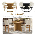 Ensemble table à manger ronde 4 personnes, ensemble de 5 pièces de cuisine avec table à manger ronde et 4 chaises de salle à manger rembourrées