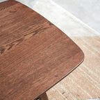 Table basse en chêne massif avec étagère de rangement inférieure | Conception à 2 niveaux | Finition non toxique | Salon