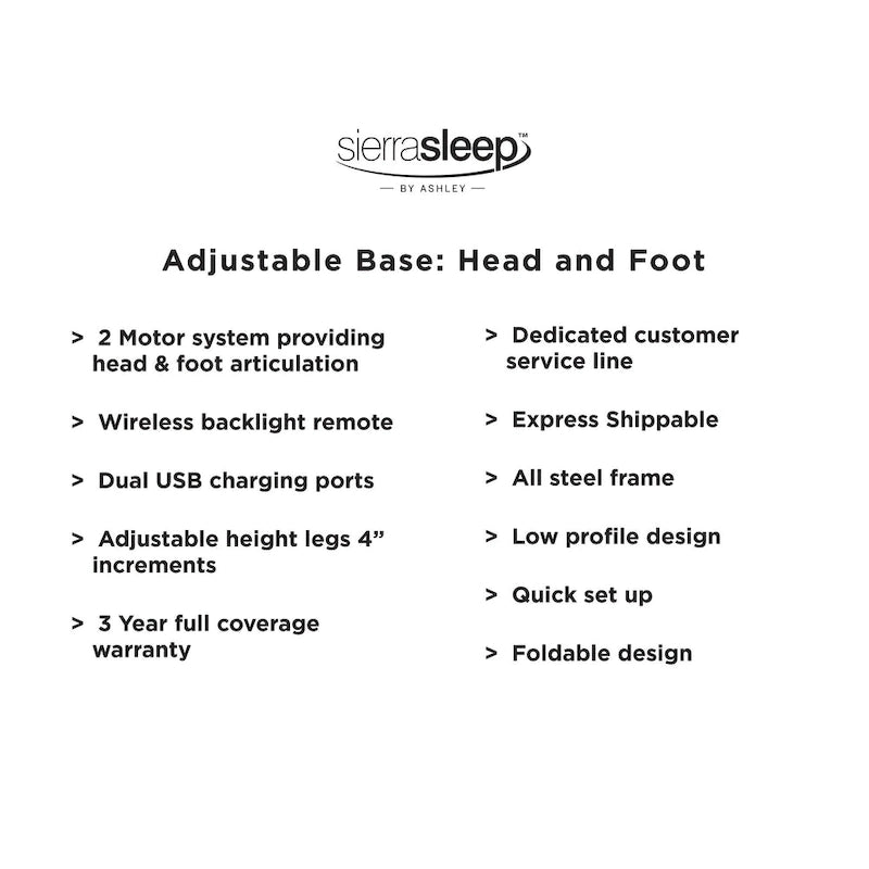 Ensemble matelas hybride à ressorts de 30 cm et sommier réglable | Mousse à mémoire de forme gel | Ports USB | Ultra Doux