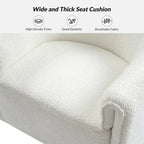Fauteuil d'appoint pivotant à 360° (lot de 2) | Coussin en mousse épaisse | Base en bois massif | Capacité de 113 kg