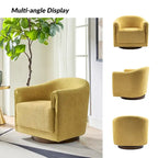 Fauteuil d'appoint pivotant à 360° (lot de 2) | Coussin en mousse épaisse | Base en bois massif | Capacité de 113 kg