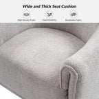 Fauteuil d'appoint pivotant à 360° (lot de 2) | Coussin en mousse épaisse | Base en bois massif | Capacité de 113 kg