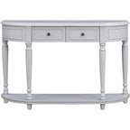Console de style rétro à plateau incurvé avec étagère ouverte
