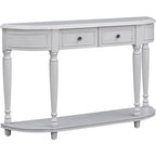 Console de style rétro à plateau incurvé avec étagère ouverte