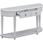 Console de style rétro à plateau incurvé avec étagère ouverte