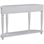 Console de style rétro à plateau incurvé avec étagère ouverte