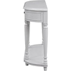 Console de style rétro à plateau incurvé avec étagère ouverte