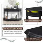 Console de style rétro à plateau incurvé avec étagère ouverte