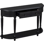Console de style rétro à plateau incurvé avec étagère ouverte