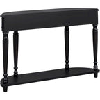 Console de style rétro à plateau incurvé avec étagère ouverte