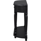 Console de style rétro à plateau incurvé avec étagère ouverte