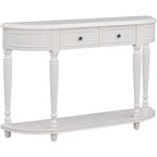 Console de style rétro à plateau incurvé avec étagère ouverte