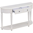 Console de style rétro à plateau incurvé avec étagère ouverte