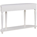 Console de style rétro à plateau incurvé avec étagère ouverte