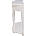 Console de style rétro à plateau incurvé avec étagère ouverte