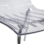 Lot de 2 chaises de salle à manger en acrylique transparent | Pieds chromés | Légères | Faciles à nettoyer | 82,5 cm H