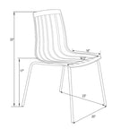 Lot de 2 chaises de salle à manger en acrylique transparent | Pieds chromés | Légères | Faciles à nettoyer | 82,5 cm H