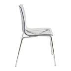 Lot de 2 chaises de salle à manger en acrylique transparent | Pieds chromés | Légères | Faciles à nettoyer | 82,5 cm H