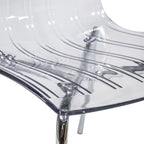 Lot de 2 chaises de salle à manger en acrylique transparent | Pieds chromés | Légères | Faciles à nettoyer | 82,5 cm H