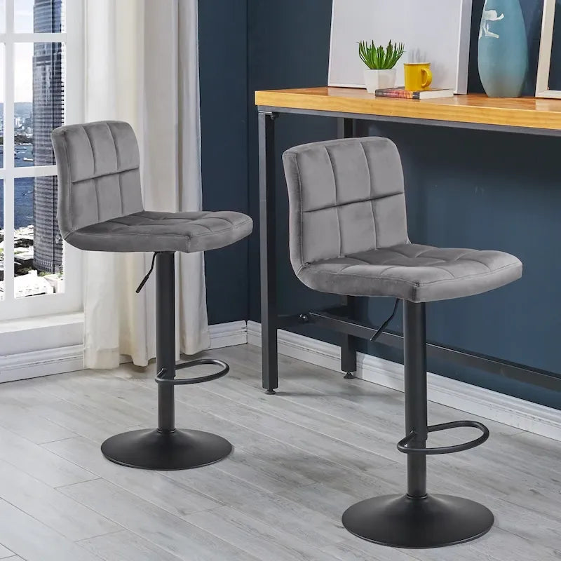 Tabourets de bar pivotants à hauteur réglable sans accoudoirs