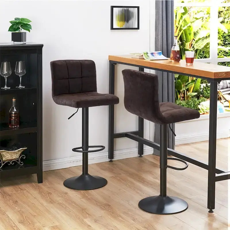 Tabourets de bar pivotants à hauteur réglable sans accoudoirs