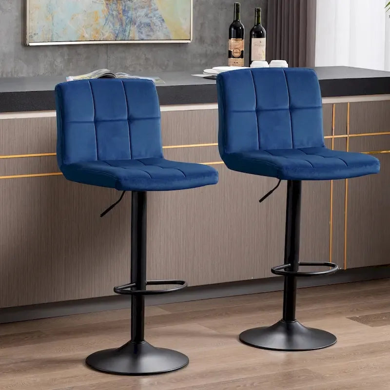 Tabourets de bar pivotants à hauteur réglable sans accoudoirs