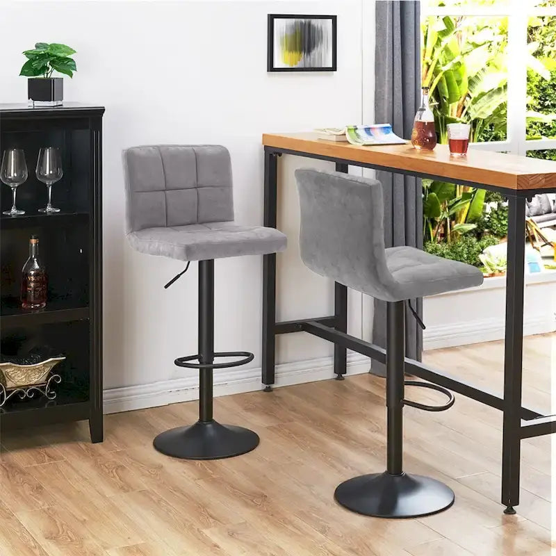 Tabourets de bar pivotants à hauteur réglable sans accoudoirs