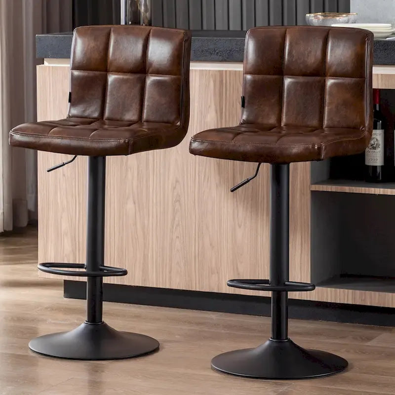 Tabourets de bar pivotants à hauteur réglable sans accoudoirs