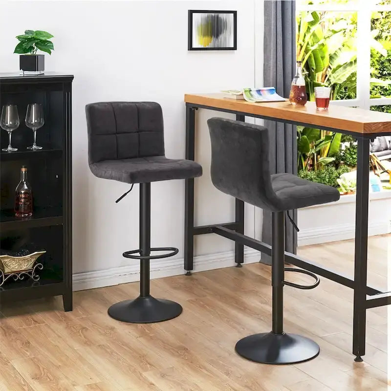Tabourets de bar pivotants à hauteur réglable sans accoudoirs