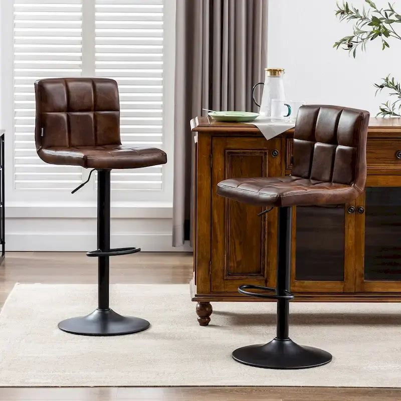 Tabourets de bar pivotants à hauteur réglable sans accoudoirs