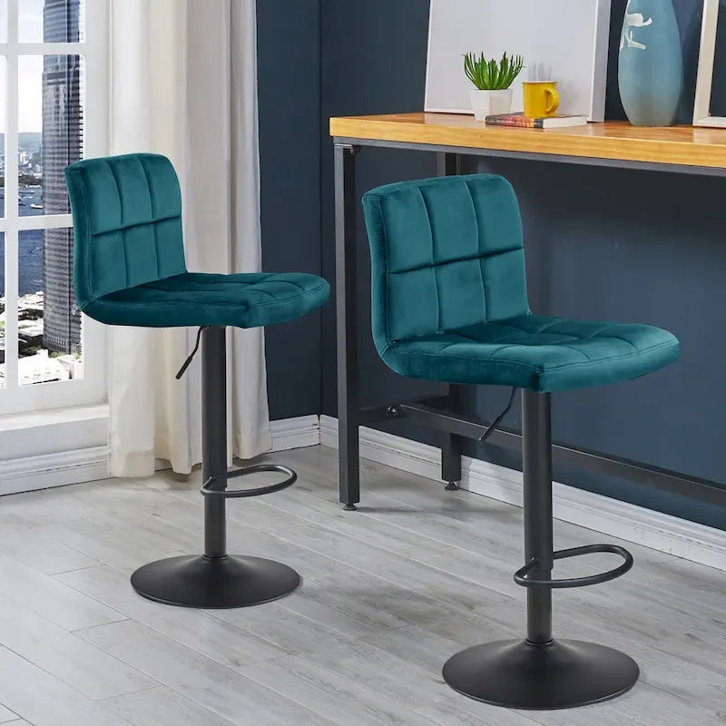 Tabourets de bar pivotants à hauteur réglable sans accoudoirs