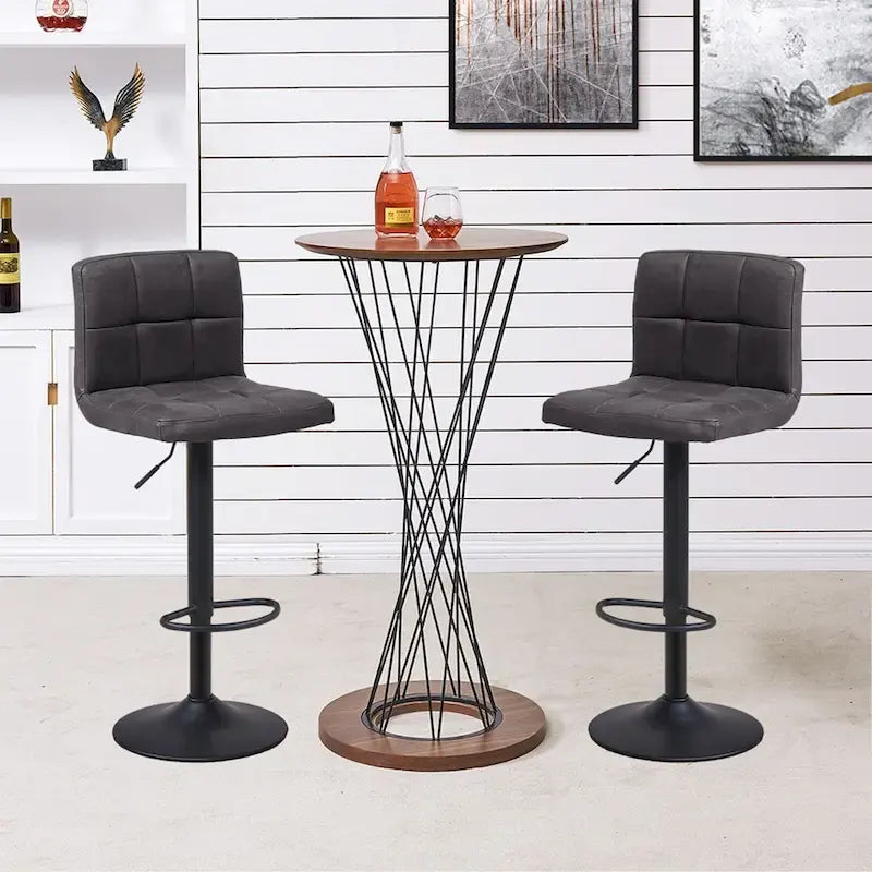 Tabourets de bar pivotants à hauteur réglable sans accoudoirs