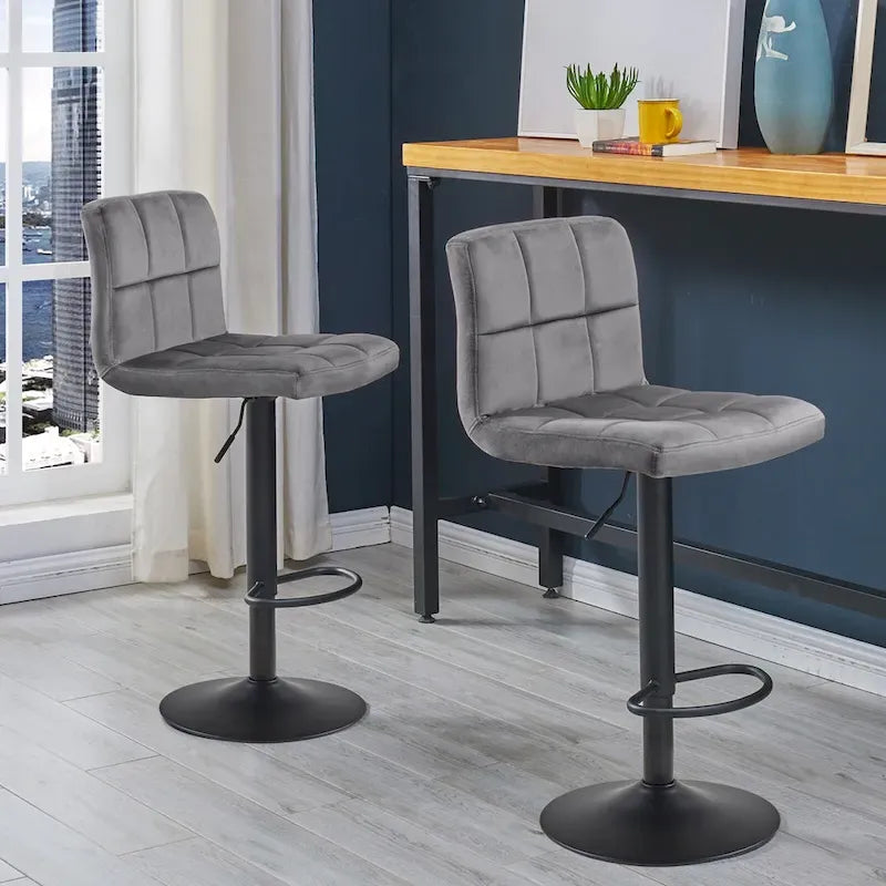 Tabourets de bar pivotants à hauteur réglable sans accoudoirs