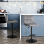 Tabourets de bar pivotants à hauteur réglable sans accoudoirs