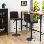 Tabourets de bar pivotants à hauteur réglable sans accoudoirs