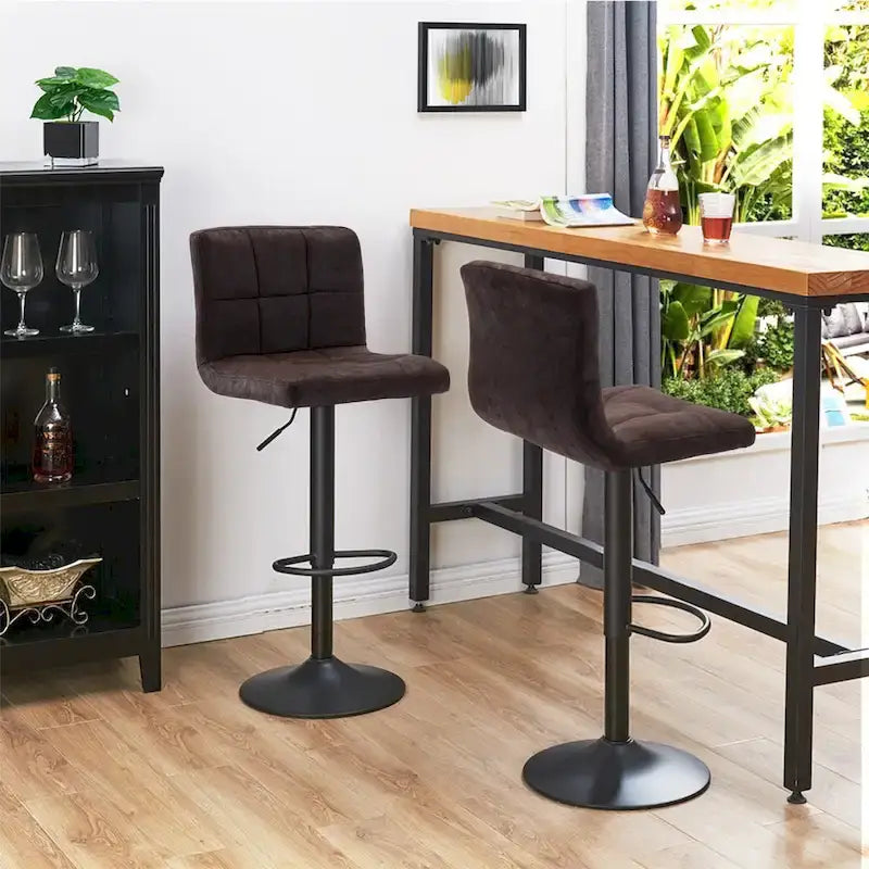 Tabourets de bar pivotants à hauteur réglable sans accoudoirs