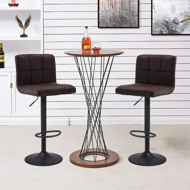 Tabourets de bar pivotants à hauteur réglable sans accoudoirs