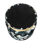 Repose-pieds rond en velours ottoman | Base en acier finition or | Coussin en mousse | 113 kg | Antidérapant | Plusieurs coloris
